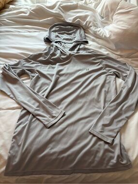 Men's Lightweight dri fit hoodie in Light Gray